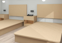 Heißer Verkauf Günstiger Preis Modernes Hotel-Schlafzimmermöbel-Set Einzel- und Doppelbettgestell & Kopfteil für Komplettes Zimmer