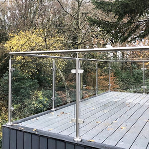 Sistema de <span class=keywords><strong>barandilla</strong></span> de escaleras cuadradas de acero inoxidable 304/316, abrazadera de <span class=keywords><strong>cristal</strong></span> redonda para exteriores, Diseño de <span class=keywords><strong>escalera</strong></span> para interior - Product Image 5