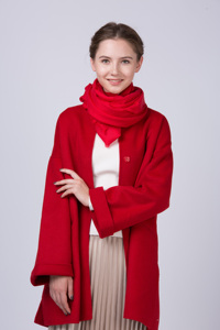 Custom Premium Gradient Color Wool Pashmina Scarf with Tassel Edge Long Winter Shawl <b>Wrap</b> - Product Image 3