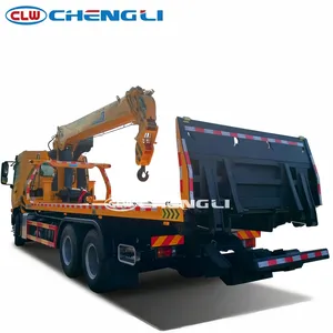 Camion de dépannage lourd HOWO 6X4 de 17,5 m à flèche télescopique à 5 sections, capacité de levage de 25 tonnes - Product Image 5