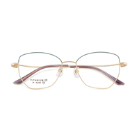 6288 pour adultes - Montures de lunettes en titane rétro légères, durables, adaptées aux petits visages, style nude pour femmes