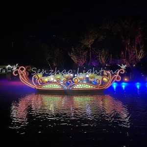SENZHAO Bateau Lumineux Décoratif d'Extérieur pour Jardin et Aménagement Paysager Fluvial - Product Image 3