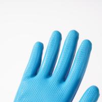 Gants de jardin OEM personnalisés en latex gaufré, doublés polyester, anti-coupure, avec poignet tricoté, respirants et imperméables