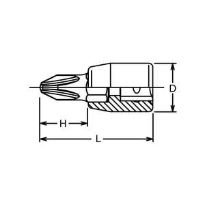 KOKEN - 3000-60(PH)-2 douilles Phillips 3/8 ''-EAN 4991644037414 HAND SOCKETS 3/8" - Product Image 2