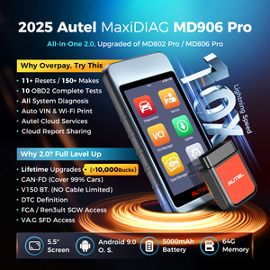 MaxiDiag MD906 Pro MD906Pro ครอบคลุมมากกว่า ใหม่กว่า รองรับ CAN FD FCA Autoauth เครื่องมือฟรี MD906PRO Maxicom Mk808S MD906PRO - Product Image 5