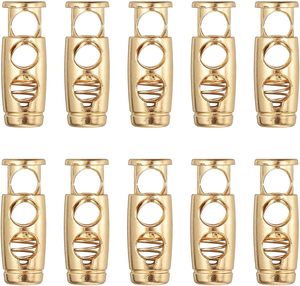 PCS Metal Cord Locks For Drawstrings Spring Cord Lock <b>Toggles</b> Stopper Clamp Holes Adjustable Slider End Fastener - Product Image 1