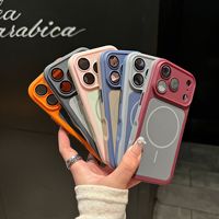 Coque de téléphone portable tendance avec blocs de couleur pour iPhone 18 17 16 Pro Max – Étui magnétique à la mode