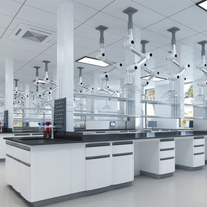 โต๊ะปฏิบัติการนักเรียนสไตล์โมเดิร์น พร้อมอ่างล้างมือ ประตูโค้งเหล็ก สำหรับห้องปฏิบัติการฟิสิกส์ แพทย์ เคมี เฟอร์นิเจอร์โรงเรียนที่ได้รับการรับรอง - Product Image 2