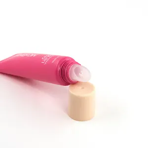 Custom eco friendly tubo per balsamo per le labbra 5ml 10ml 15ml 20ml in plastica rosa oro spremuta vuota per cosmetici