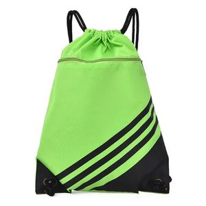 Large Capacity Zipper Drawstring Backpack Water-Resistant Lightweight Gym Sports <b>Bag</b> Polyester Lining Men Women's Travel Storage - Product Image 5