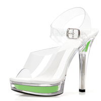 Sandales à talons hauts de 13 cm, nouvelles sandales d'été exotiques pour club, danse sur barre, augmentant la taille, tendance, sexy, grandes tailles, modèle de podium