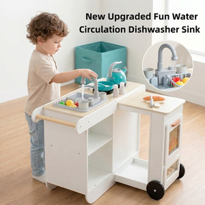 Juego <span class=keywords><strong>de</strong></span> Cocina <span class=keywords><strong>de</strong></span> Madera para Niños con Chimenea <span class=keywords><strong>de</strong></span> Agua Real, Sonidos y Luces, <span class=keywords><strong>Juguete</strong></span> Educativo <span class=keywords><strong>de</strong></span> Simulación para Niños y Niñas - Product Image 4
