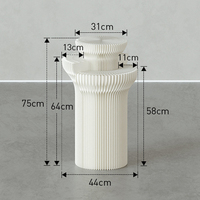 Présentoir cylindrique à trois niveaux I403 pour la décoration de pièce, l'affichage en supermarché et les rayonnages de salon professionnel