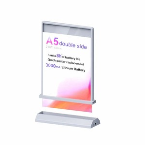 Masaüstü şarj edilebilir hareketli kablosuz ışık kutusu <span class=keywords><strong>A5</strong></span> çift taraflı ışık kutusu manyetik ışık yayan reklam panoları - Product Image 1