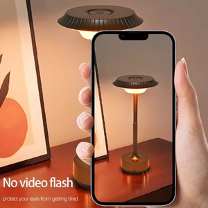 3 Colors Metal Desktop Decoration <b>Table</b> Lamp Touch Bedside Lamp Rechargeable Night Light Hotel Bar Restaurant Decoration - Product Image 4