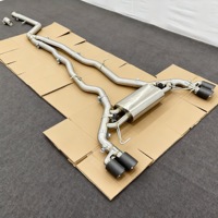 Système d'échappement sur mesure DZ Factory en acier inoxydable 304 poli miroir, épaisseur 1,5 mm, pour X3 M40i G01/X4 M40i G02 3.0T 3