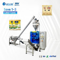 Machine d'emballage verticale entièrement automatique BOGA pour aliments, protéines, farine, lait en poudre, sacs en papier et film, remplissage motorisé haute vitesse