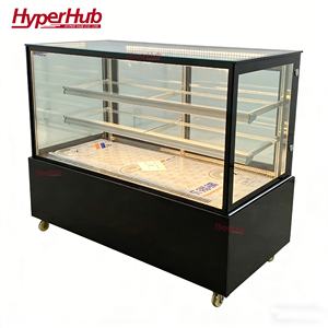 Équipement de supermarché à économie d'énergie, comptoir réfrigéré à gâteaux carrés à 3 niveaux, vitrine réfrigérée pour boulangerie - Product Image 1