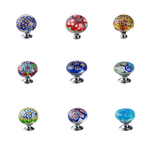 Wholesale Murano Glass Art Glass Drawer Knob Pull Handle For Furniture Drawer Cabinet
