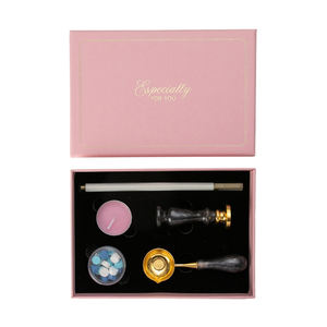 Wedding Parties Invitations <b>Presents</b> Wooden Handle Wax Seal Stamp Spoon Fire Lacquer Seal Kit with Gift <b>Box</b> for Decoration - Product Image 6