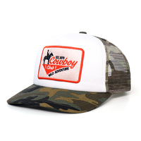 Gorra Trucker de 5 Paneles de Malla de Camuflaje Transpirable de Alta Calidad para Hombre, con Logotipo Bordado Personalizado, Gorra de Béisbol para Exteriores