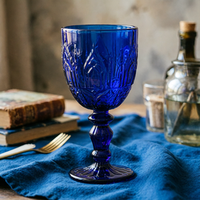 Gobelet à vin en cristal embossé de style vintage européen, rétro et luxueux, pour vin rouge, écologique et compatible lave-vaisselle