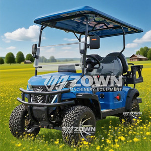 Carrito de Golf Reforzado Azul con Suspensión Amortiguadora y Maletero Trasero para Clubes Campestres - Product Image 6