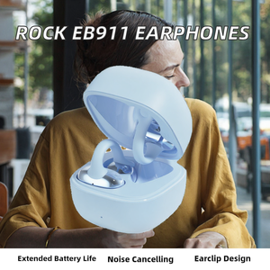 หูฟัง ROCK EB911 รุ่น V6.0 ระบบตัดเสียงรบกวนแบบแอคทีฟ กันน้ำระดับ IPX5 แบบคลิปหนีบหู OWS พร้อมแบตเตอรี่ใช้งานได้นาน 3-5 ชั่วโมง - Product Image 2