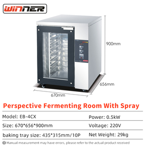 Cámara <span class=keywords><strong>de</strong></span> Fermentación Eléctrica Comercial <span class=keywords><strong>de</strong></span> Acero Inoxidable con Pulverizador y Fermentadora Eléctrica - Product Image 3