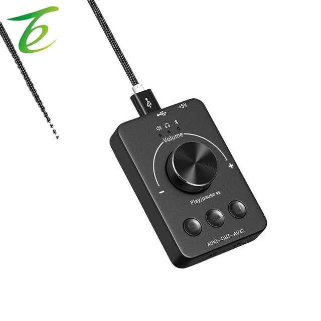Computer Bluetooth stick transmitter 5.1 headphone adapter USB volume controller knob disc decoding player wireless