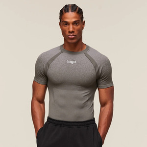 Nuevo Estilo de Camiseta Deportiva para Correr y Fitness Transpirable de Compresión Atlética de Manga Corta para Hombre - Product Image 2