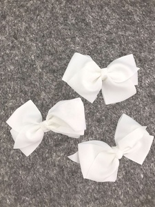 WUJI Vente Chaude 100% Polyester Gros-Grain Ruban Blanc Minimaliste Moderne Décoration De Noël Accessoire De Cheveux Arc - Product Image 4