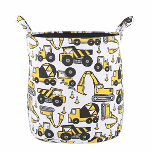 Canvas Collapsible Fabric Baby Toy Box Storage Bin Laundry Basket Toy Organizer Shelf Basket Nursery Storage Gift Bags for Kids