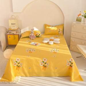 Parure de Draps en Microfibre pour Linge de Maison, Motif Floral Imprimé, Vente en Gros, Drap Plat 1 Pièce, Drap de Dessus le <span class=keywords><strong>Moins</strong></span> Cher pour Lit - Product Image 3