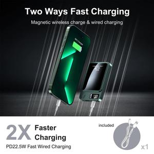 <span class=keywords><strong>Batterie</strong></span> <span class=keywords><strong>externe</strong></span> portable tendance 10000 mAh <span class=keywords><strong>avec</strong></span> charge rapide 20W, mini chargeur magnétique <span class=keywords><strong>sans</strong></span> <span class=keywords><strong>fil</strong></span>, PD20W - Product Image 4