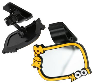 360 °   Miroir d'observation enfant réglable en forme de cerf avec pince pare-soleil, miroir bébé HD en verre pour siège arrière de voiture - Product Image 4
