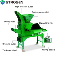 Strosen Machine agricole pour la coupe de l'herbe et de la paille de maïs, hacheuse de paille, broyeur de grains pour bétail