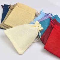 Pochette cadeau en toile de jute écologique, sac à bijoux imprimé numériquement, sac en jute, sacs d'emballage personnalisables