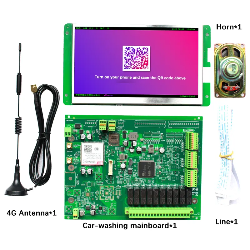 Moederbord Voor Self-Service Carwash Coins/Swiping Card/Scan Qr Auto-Wasmachine Intelligente Controle Met Managementsysteem