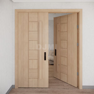 Germany design <span class=keywords><strong>classico</strong></span> camera <span class=keywords><strong>ingresso</strong></span> interno doppio battente porte interne in legno insonorizzato compensato doppie porte in legno - Product Image 3