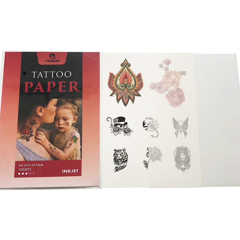 YESION A4 пустые печатные водопереводные наклейки для татуировок бумага для струйной печати Временная переводная бумага для татуировок для боди-арта