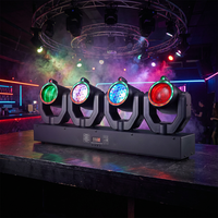 4 projecteurs mini-mouvements de tête à effets laser pour DJ, discothèque, mariage, banquet, avec contrôle DMX512 RGB