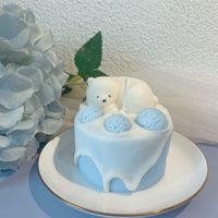 Bougie d'aromathérapie artisanale en cire de soja mélangée, motif petit ours endormi mignon, pour un cadeau de fête d'anniversaire qui réchauffe le cœur