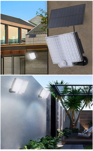 Lampe murale solaire 106 LED IP65 étanche avec détecteur de mouvement et télécommande pour intérieur, extérieur, jardin, rue, éclairage de sécurité - Product Image 5