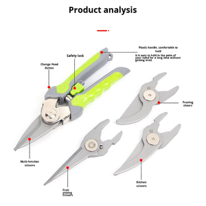4-trong-1 hoán đổi cho nhau mềm Grip kéo vải nhà bếp gà xương đa mục đích kéo dụng cụ làm vườn nhà cắt tỉa kéo - Product Image 1