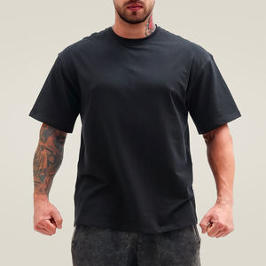 T-shirt uni surdimensionné en gros pour hommes, t-shirts personnalisés en vrac pour hommes, t-shirts grande taille pour hommes, streetwear surdimensionné pour hommes, t-shirt de sport pour hommes - Product Image 5