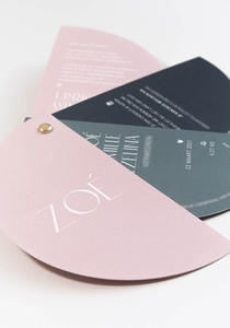 Invitations de mariage personnalisées, carte découpée à la forme ondulée unique avec enveloppe, invitation de mariage luxueuse en relief pour la mariée moderne - Product Image 2