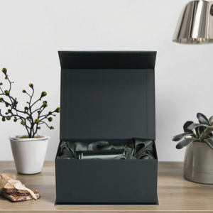 Cajas de Regalo Personalizadas en Forma de Libro Negro, con Tapa Magnética, Embalaje de Cartón Rígido, Laminación Mate, para Esmalte de Uñas, Aceite Facial - Product Image 1