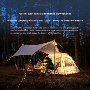 Gran espacio portátil al aire libre impermeable Oxford tela Iatable tienda para acampar en familia - Product Image 1