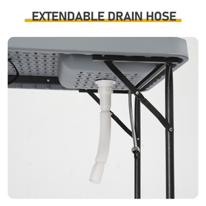 Mesa de Limpieza Resistente de HDPE con Lavabo Integrado - Product Image 5